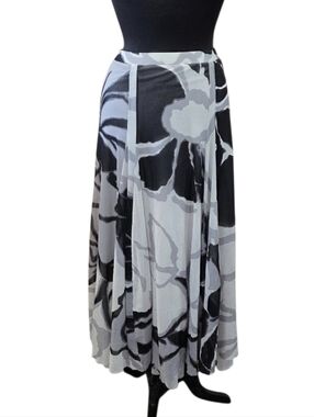 Fuzzi Euro Mesh Long Skirt Layered Stretchy Nylon Luxury JPG Y2K Artsy